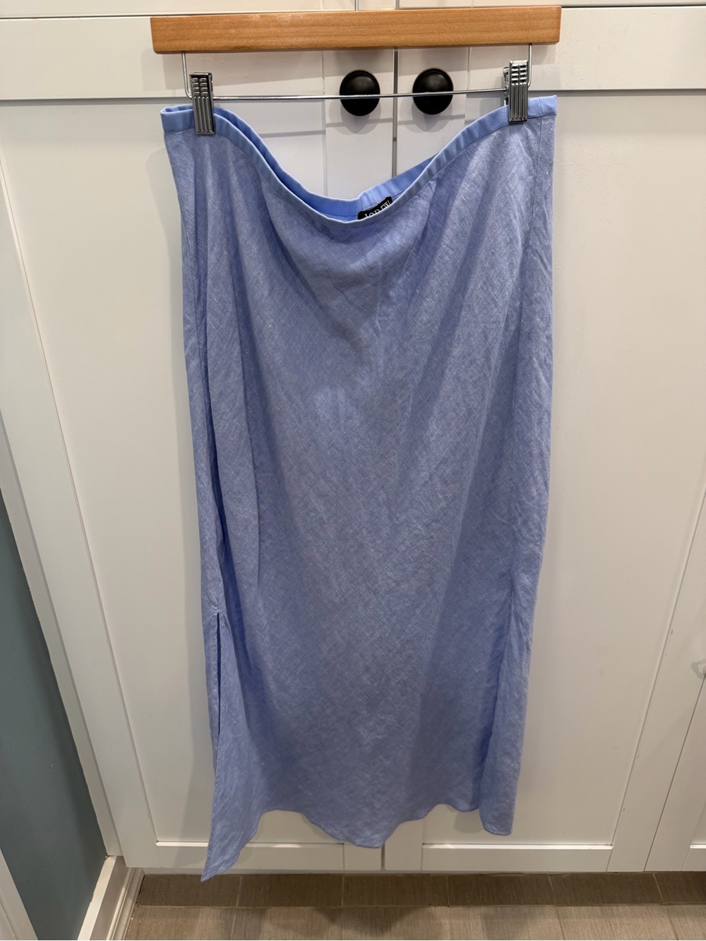 J.Crew Gwyneth Slip Skirt in Linen — French Blue